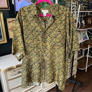 Bogari Silk Paisley Shirt XL